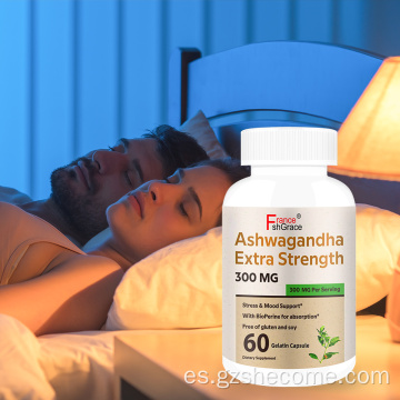 Suplemento orgánico de ashwagandha para adultos alivio del estrés